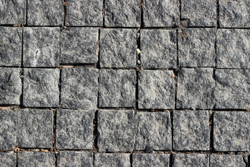 Cobblestone pavement walkway surface texture