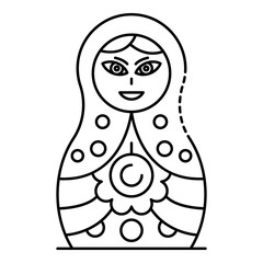 Culture nesting doll icon. Outline culture nesting doll vector icon for web design isolated on white background