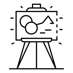 Museum picture icon. Outline museum picture vector icon for web design isolated on white background