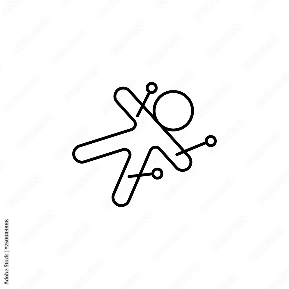 Poster voodoo, magic icon. element of magic for mobile concept and web apps icon. thin line icon for websit