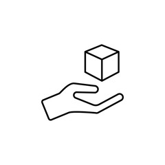 Levitation, magic, hand, cube icon. Element of magic for mobile concept and web apps icon. Thin line icon for website design and development