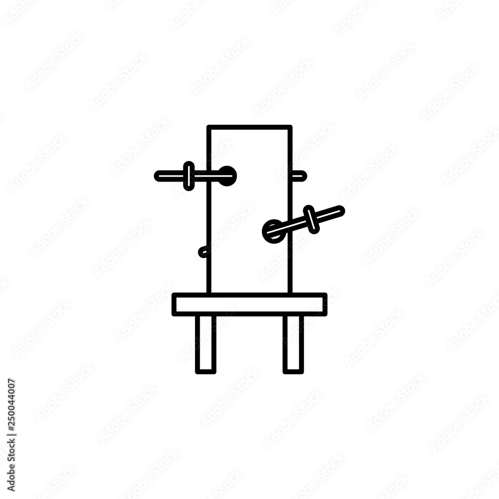 Poster coffin, magic icon. element of magic for mobile concept and web apps icon. thin line icon for websit