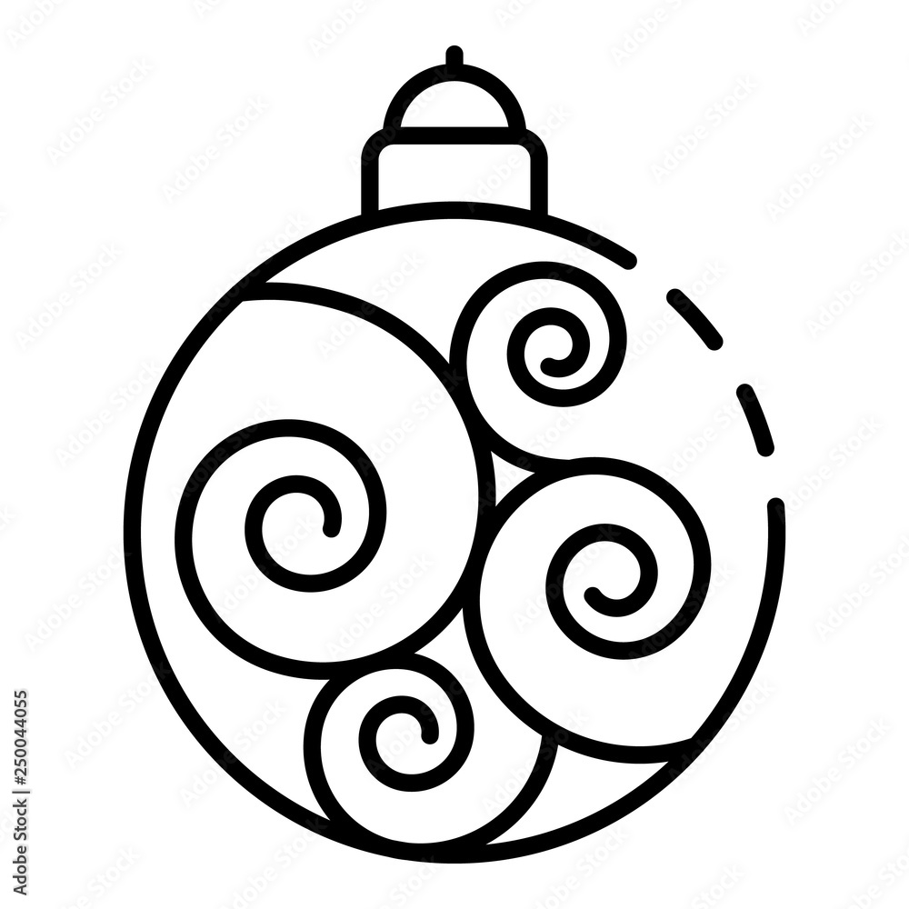 Poster swirl tree ball icon. outline swirl tree ball vector icon for web design isolated on white backgroun