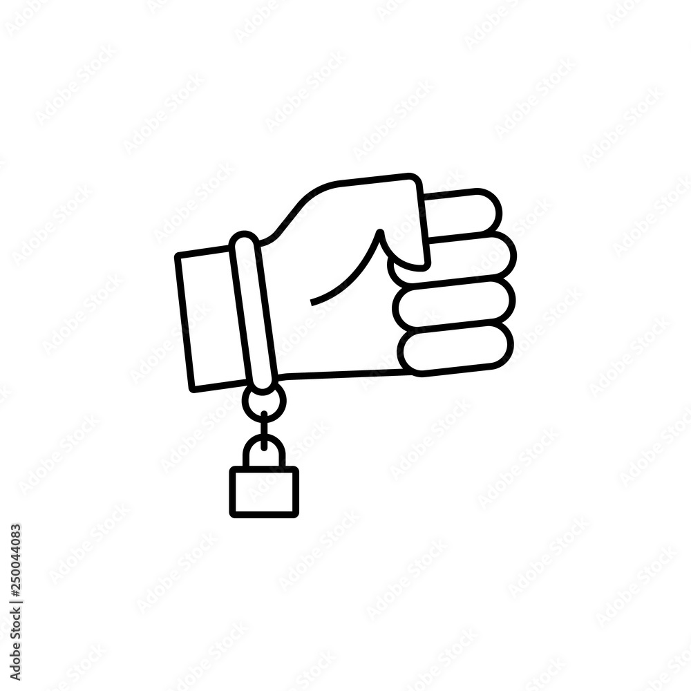 Poster fetters, magic, hand icon. element of magic for mobile concept and web apps icon. thin line icon for