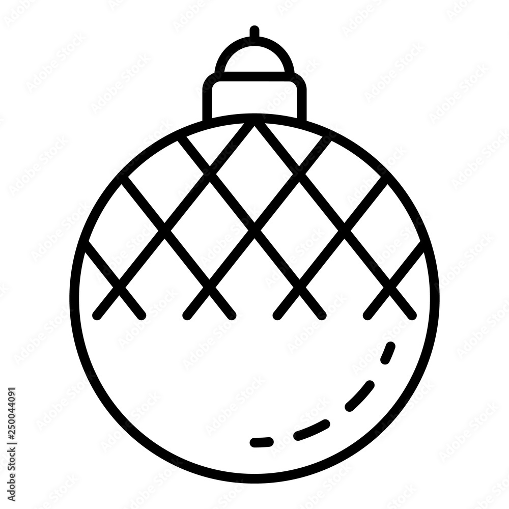 Poster fir tree ball icon. outline fir tree ball vector icon for web design isolated on white background