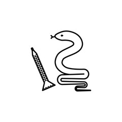 Snake magic icon. Element of magic for mobile concept and web apps icon. Thin line icon for website design and development
