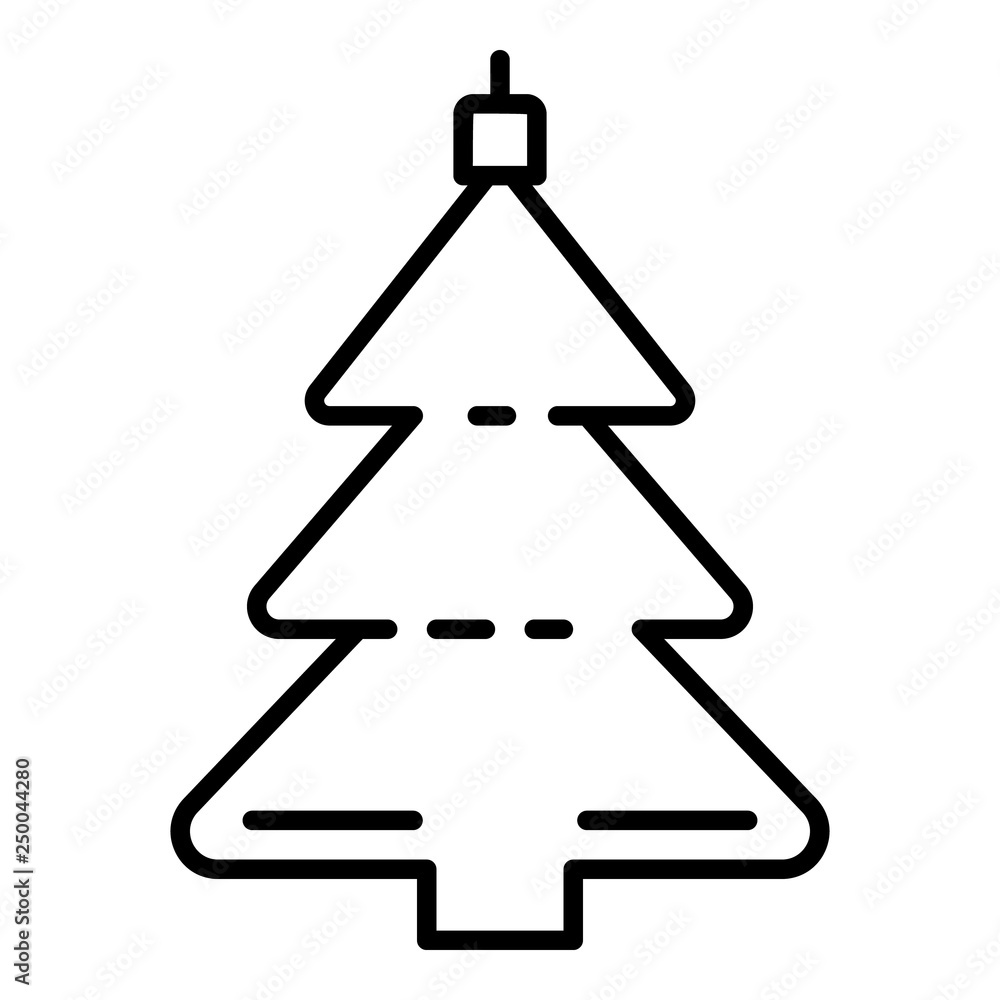 Poster fir tree toy icon. outline fir tree toy vector icon for web design isolated on white background