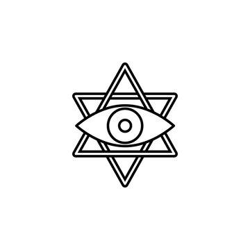 Esoteric, magic, eye icon. Element of magic for mobile concept and web apps icon. Thin line icon for website design and development