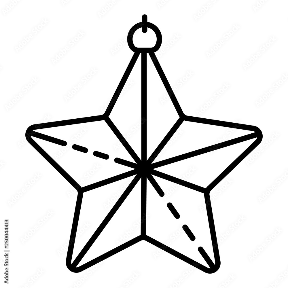 Poster star tree toy icon. outline star tree toy vector icon for web design isolated on white background