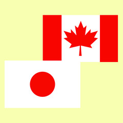 Japan Canada Flags