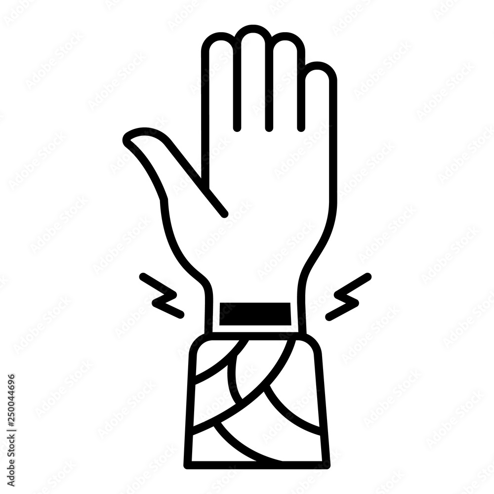 Poster frostbite wrist hand icon. outline frostbite wrist hand vector icon for web design isolated on white