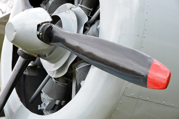 engine of airplane