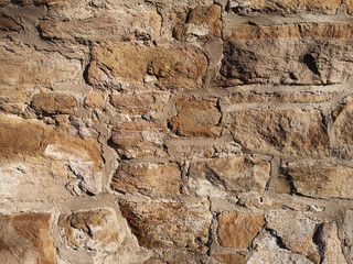 closeup on a quarry stone wall