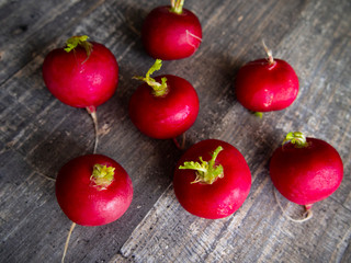 Juicy fresh radishes