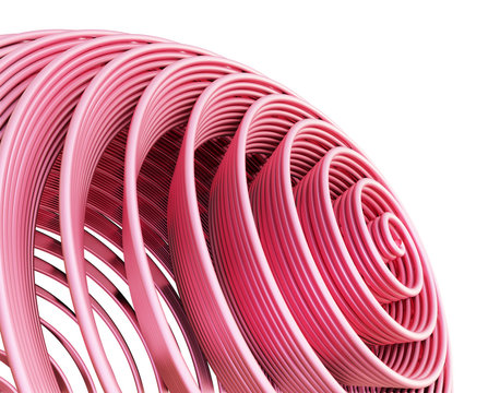 Abstract Pink Spiral Sphere