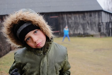 zmoknięty chłopak © ftomasz