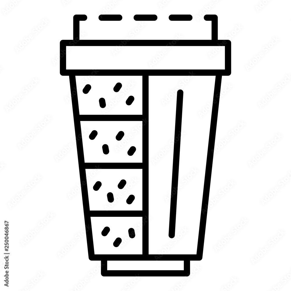 Poster cartridge filter structure icon. outline cartridge filter structure vector icon for web design isola