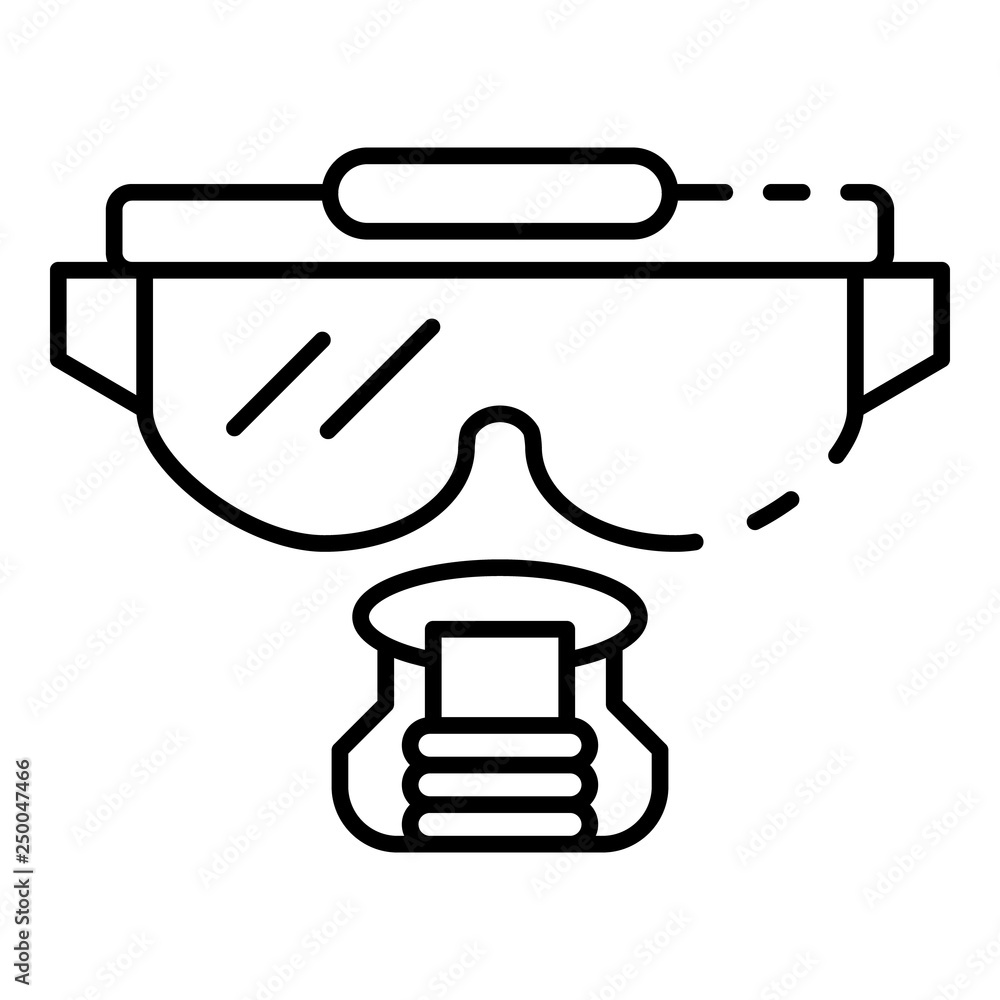 Poster snorkeling mask icon. outline snorkeling mask vector icon for web design isolated on white backgroun