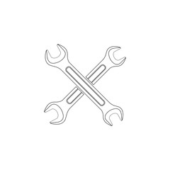 wrench. flat vector icon