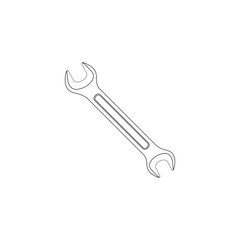 wrench. flat vector icon