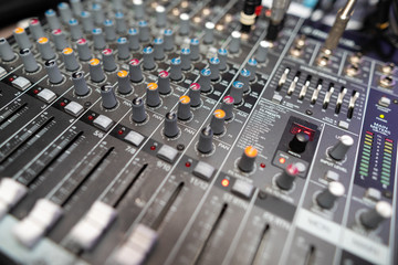 close-up equipment at the disco in the club