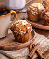 French Toast Muffins and Cup of Coffee
