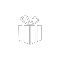 Gift. flat vector icon