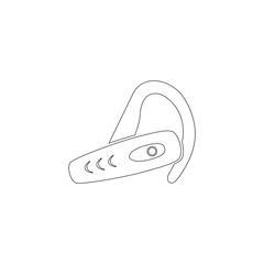 Bluetooth headset. flat vector icon