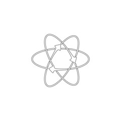 atom. flat vector icon