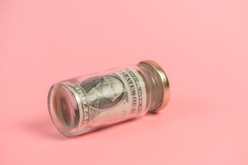 American dollar bill, saving concept