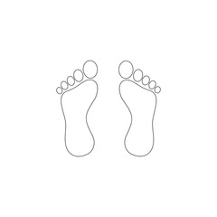 foot. flat vector icon