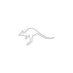 kangaroo. flat vector icon