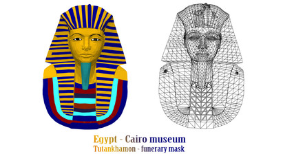 Egyptian coffin vector