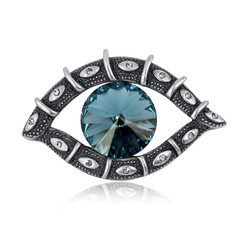 Diamond brooch isolated on white