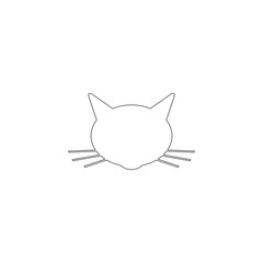 Cat head. flat vector icon