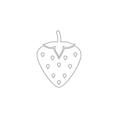 Strawberry. flat vector icon