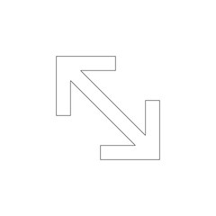 Expand Arrow. flat vector icon