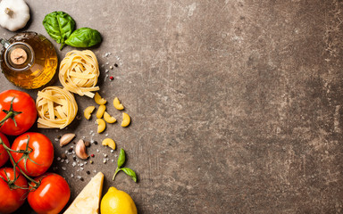 Cooking background with ingredients