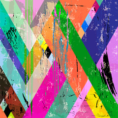 abstract geometric background composition, with strokes, splashes and triangles