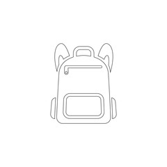 Backpack. flat vector icon