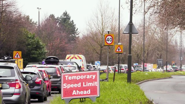 rush hour congestion in London