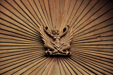 Garuda sculptured wood