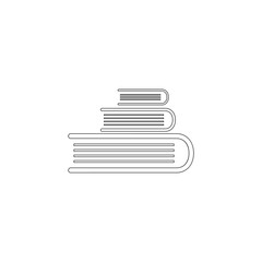 Book stack. flat vector icon