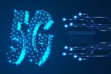 5G Global network technology background, vector