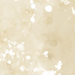 Gold luxury ink and watercolor textures on white paper background. Paint leaks and ombre effects. Hand painted vintage texture.