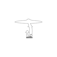 amanita. flat vector icon