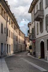 Fototapeta na wymiar Vigevano, italy: historic buildings