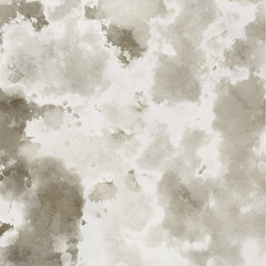 Gold luxury ink and watercolor textures on white paper background. Paint leaks and ombre effects. Hand painted vintage texture.