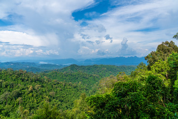 blue sky river lake mountain wildlife Kanchanaburi Thailand