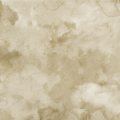 Gold luxury ink and watercolor textures on white paper background. Paint leaks and ombre effects. Hand painted vintage texture.